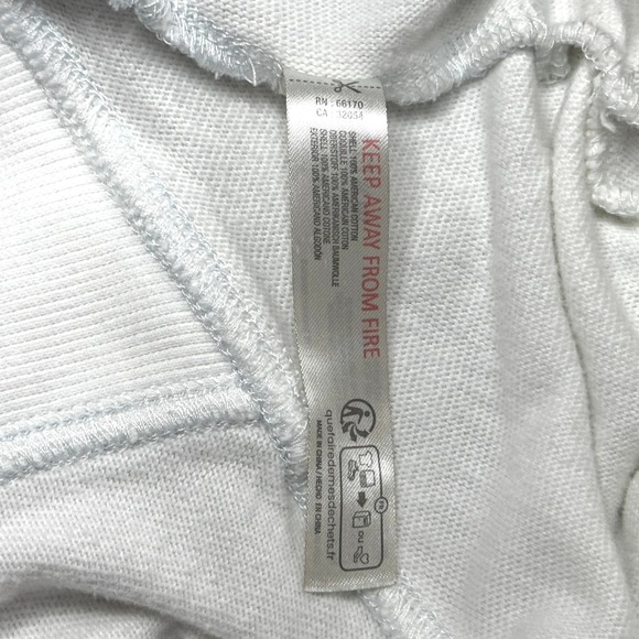 Daily Practice by Anthropologie White 1/4 Zip Cropped Sweatshirt Size L - Picture 6 of 7